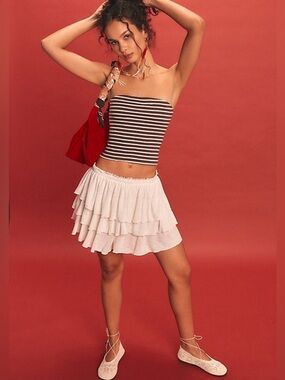 Free People Free-est Mila Skort in Cream Sprinkle XS